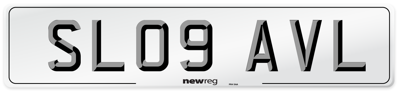 SL09 AVL Number Plate from New Reg